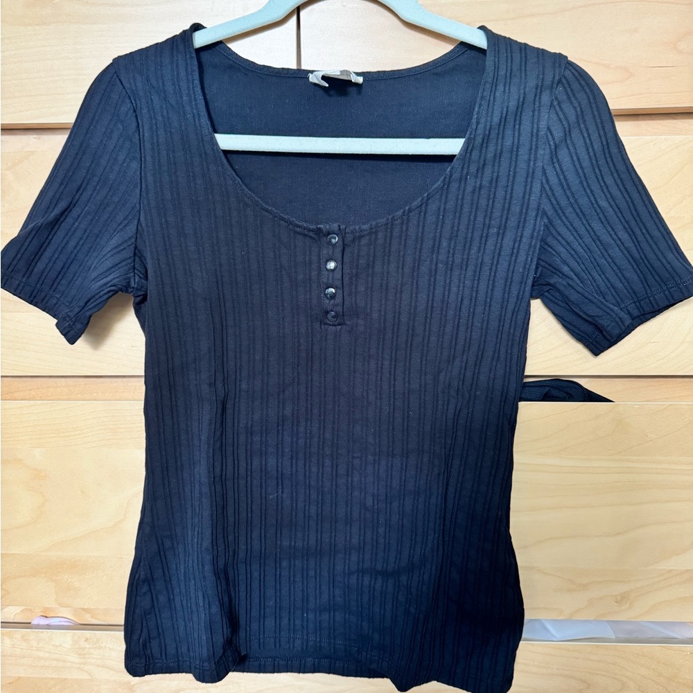 Sezane Malo T-shirt Size XS Black